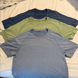 lululemon athletica Short Sleeve Tees - Blue and Green